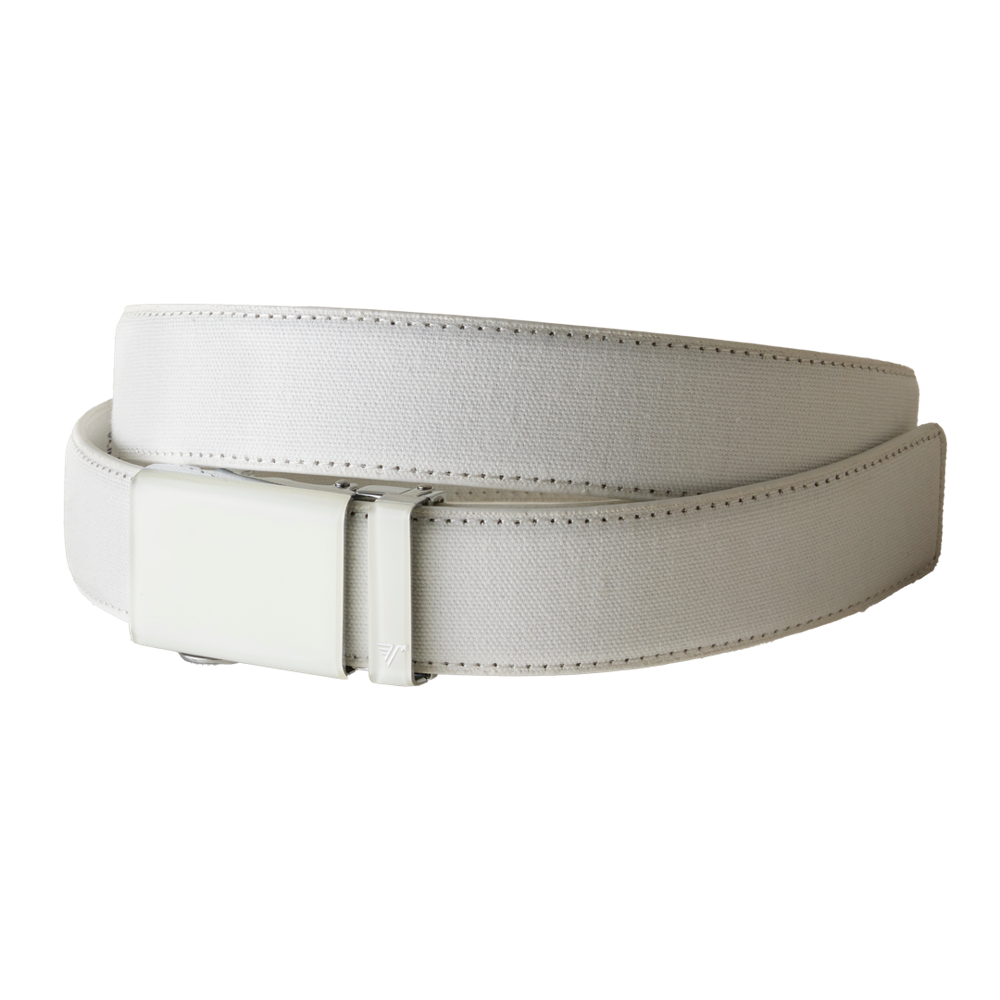 White on White Canvas 40mm Belt,  White on White Canvas 40mm Belt