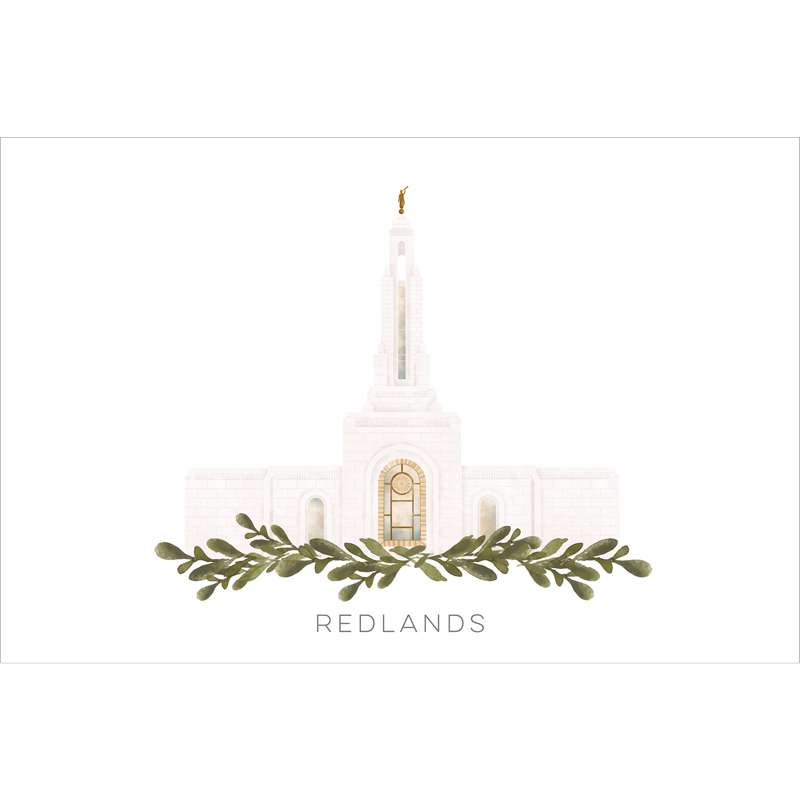 Redlands California Temple (28x34 Framed Paper Print), , large image number 2