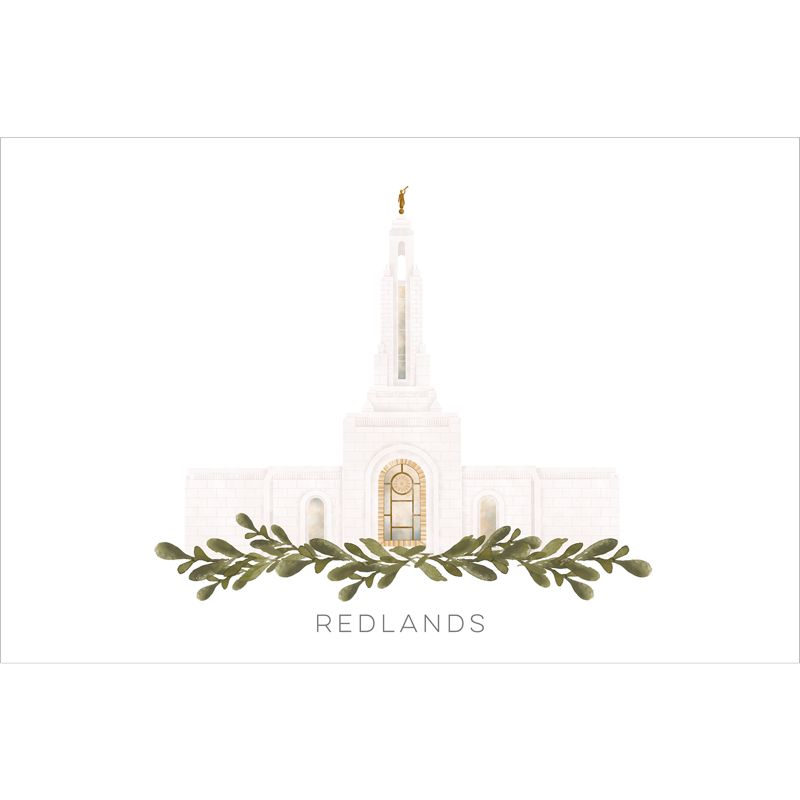 Redlands California Temple (28x34 Framed Paper Print), , large image number 2