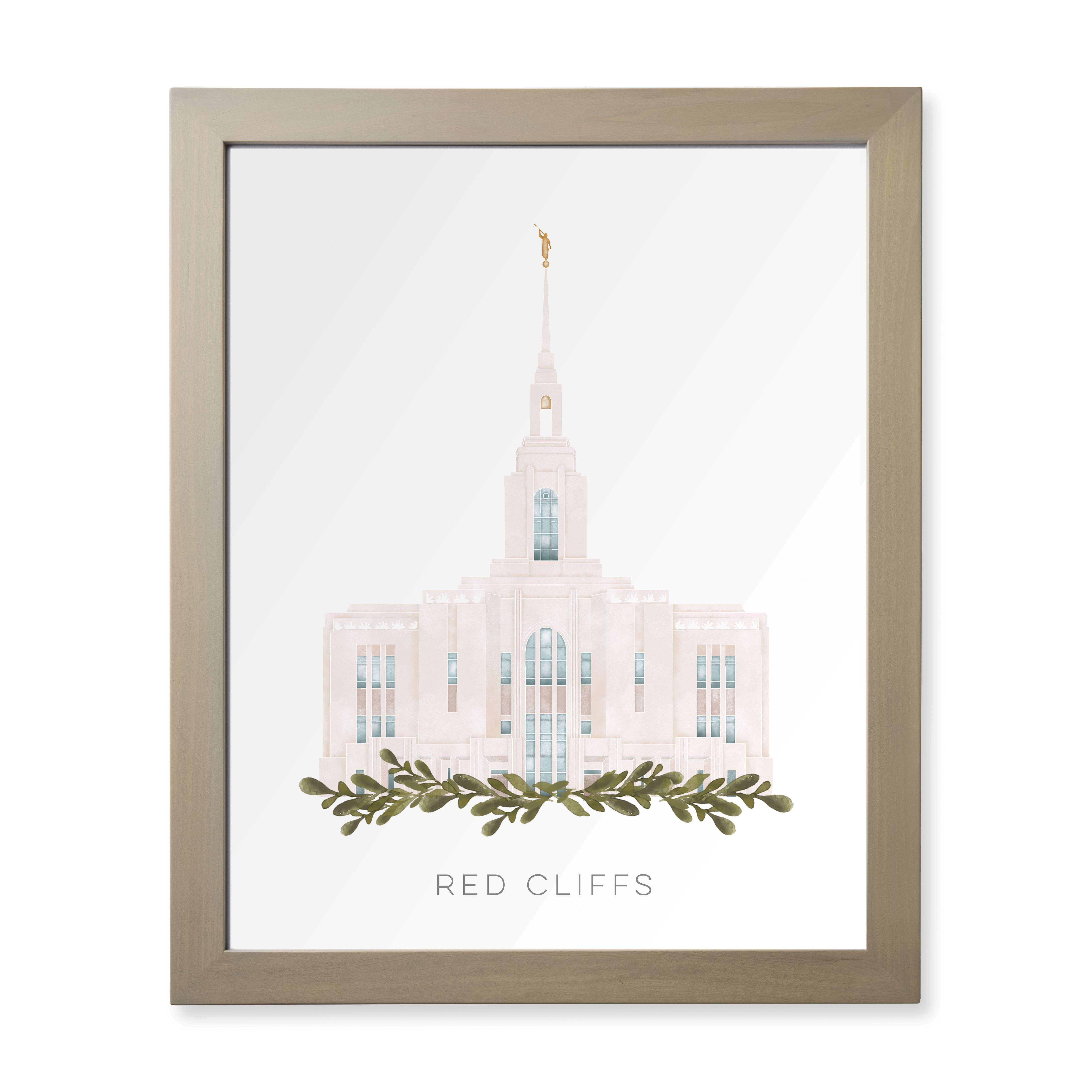 Red Cliffs Utah Temple (28x34 Framed Paper Print), , large image number 0