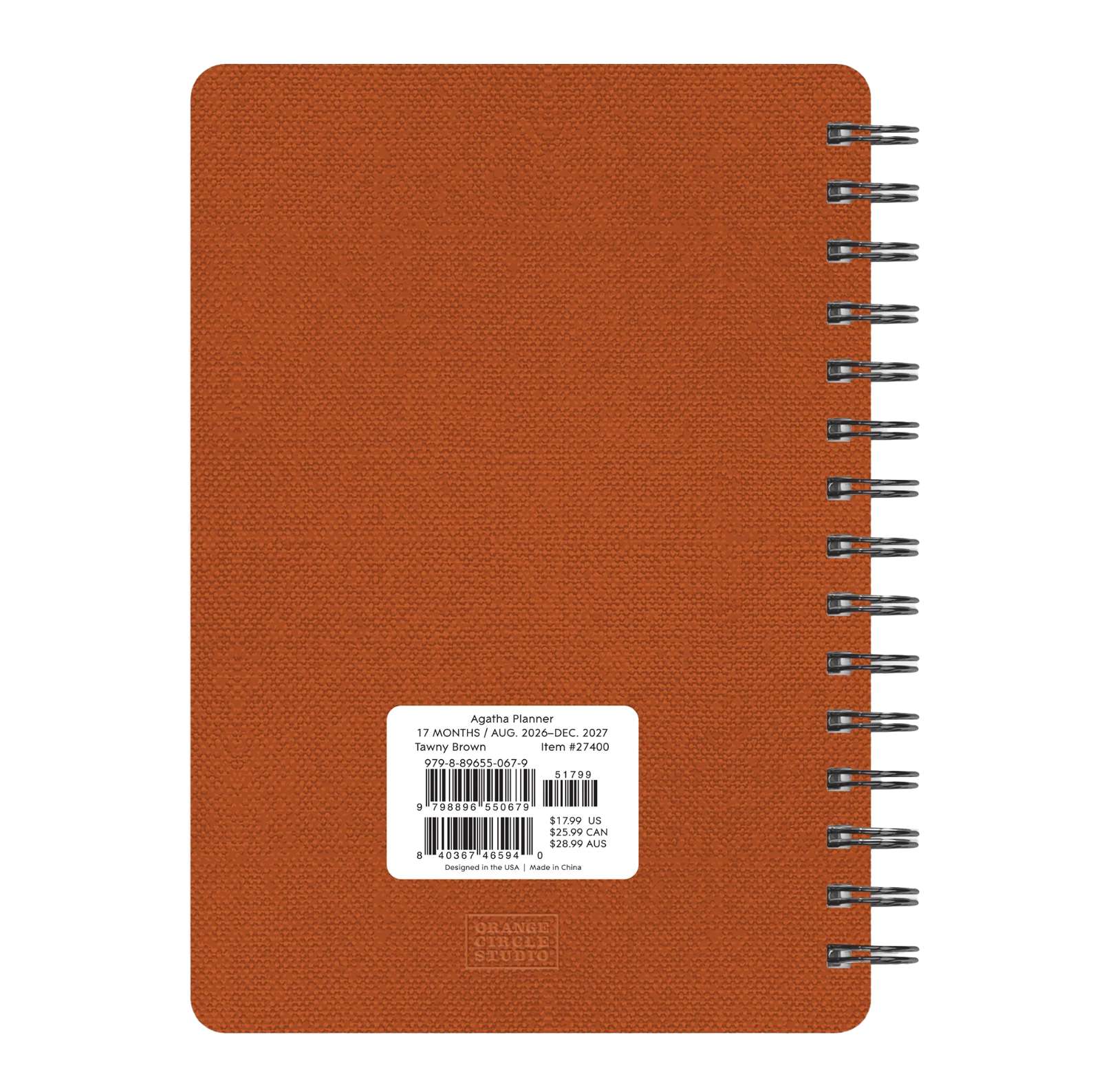 2027 Tawny Brown Agatha 17-Month Planner , , large image number 7