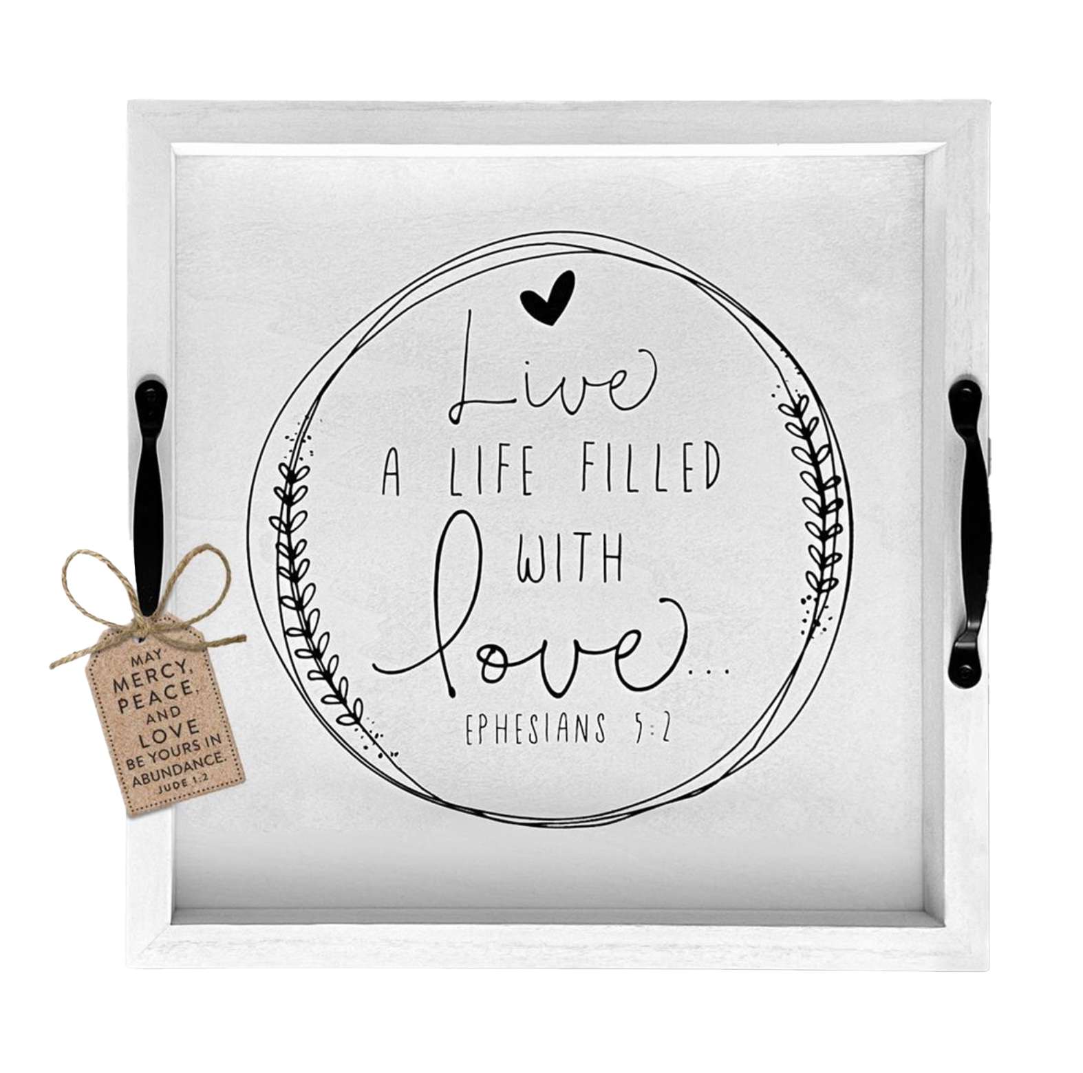 Filled with Love Wood Tray