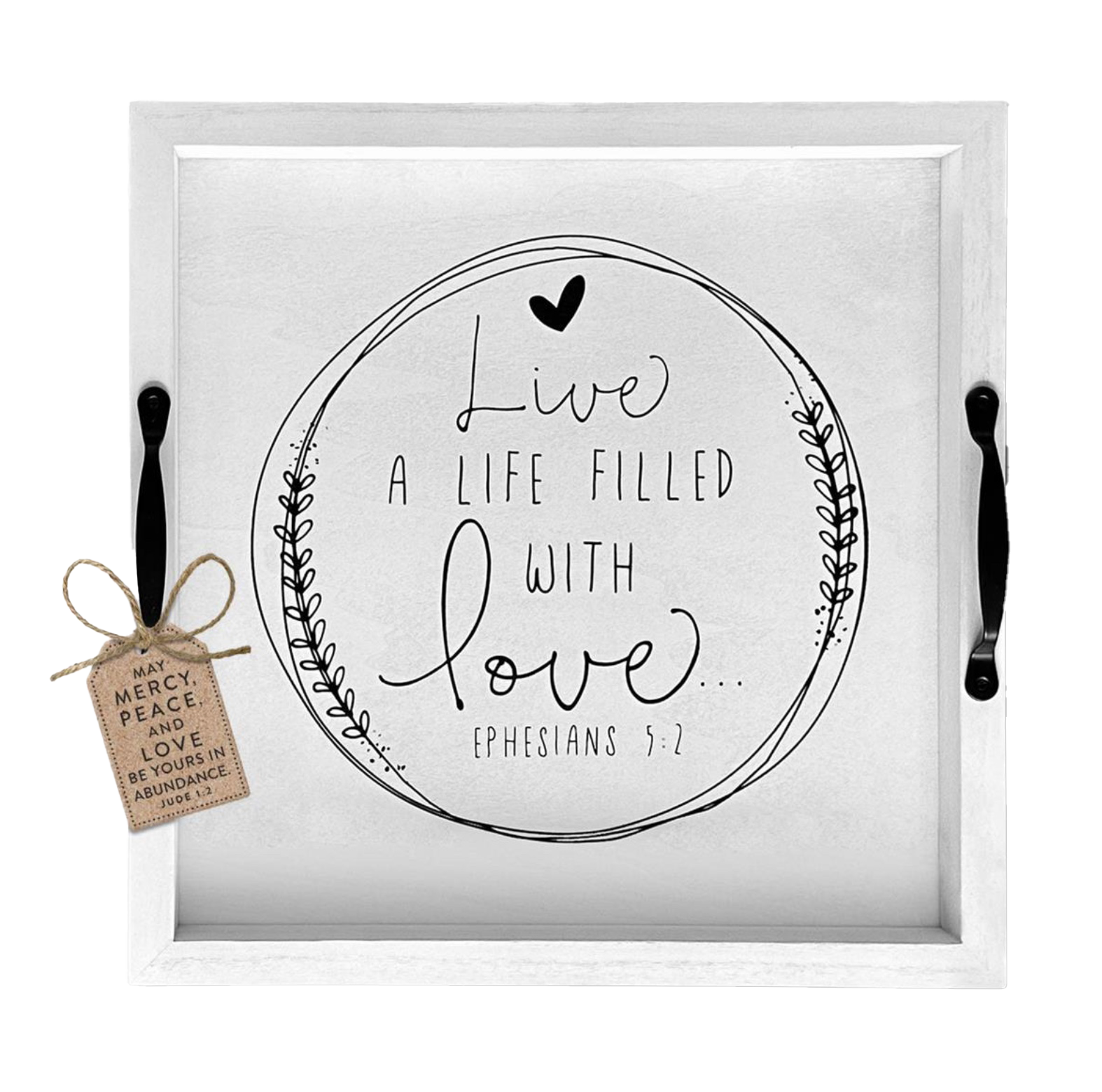 Filled with Love Wood Tray