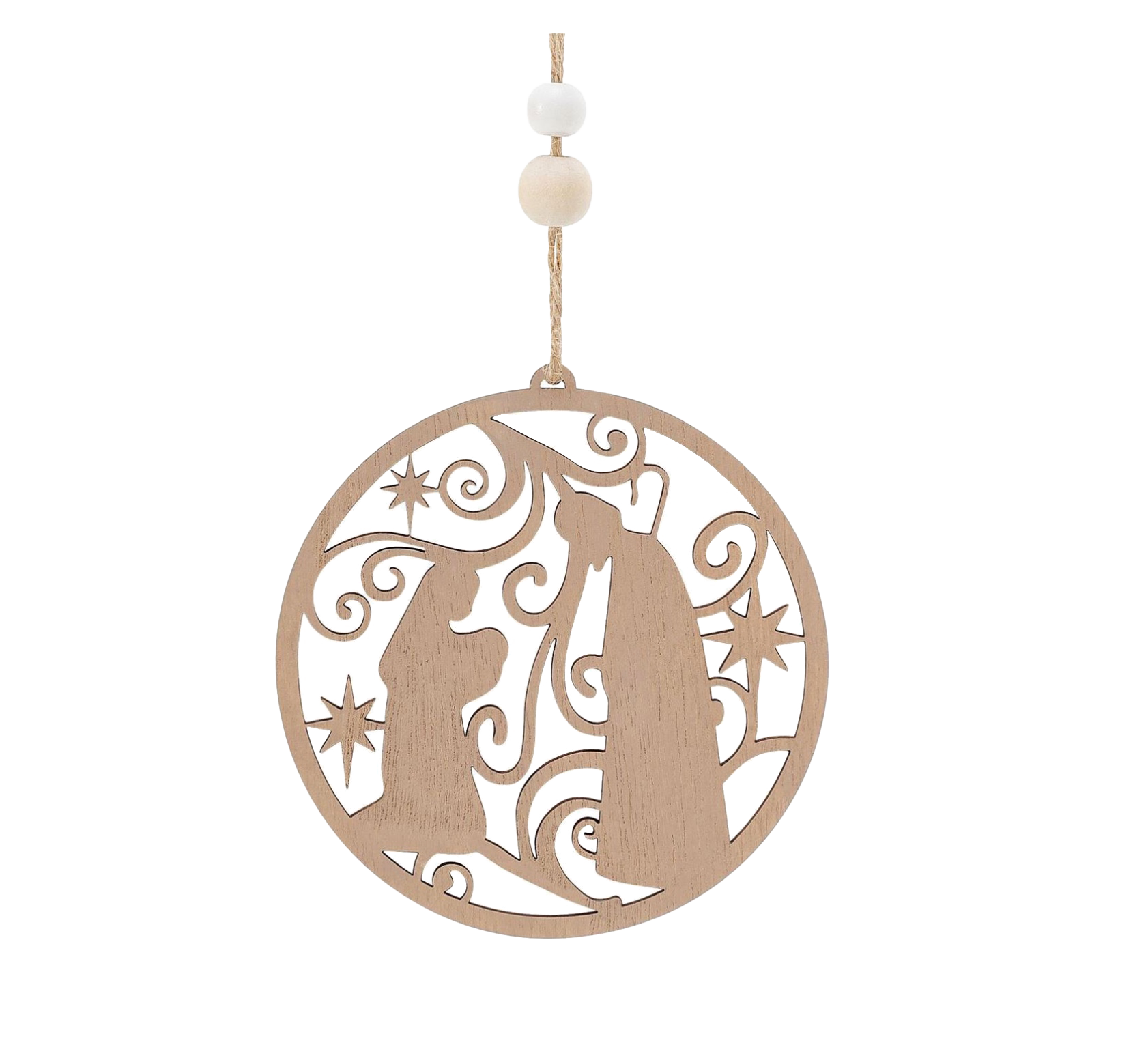 Flourish Swirl Nativity Ornament