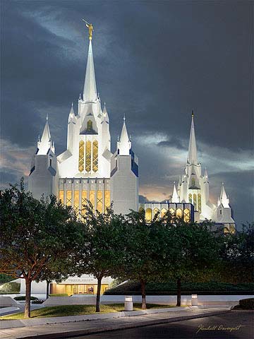 San Diego Temple: Ascending - 3x4 Print - DAVENPORT, KENDALL