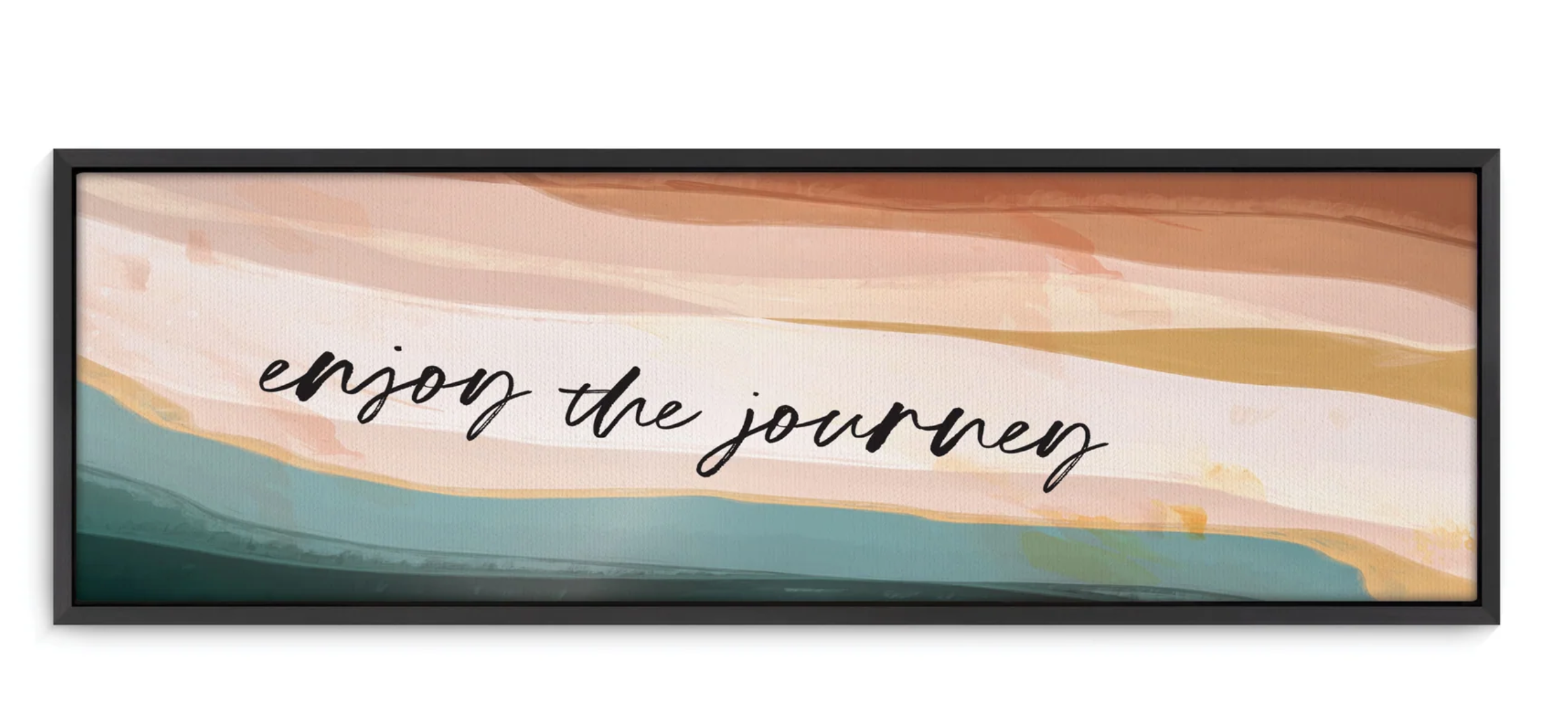 Enjoy the Journey (30x10 Framed Canvas)