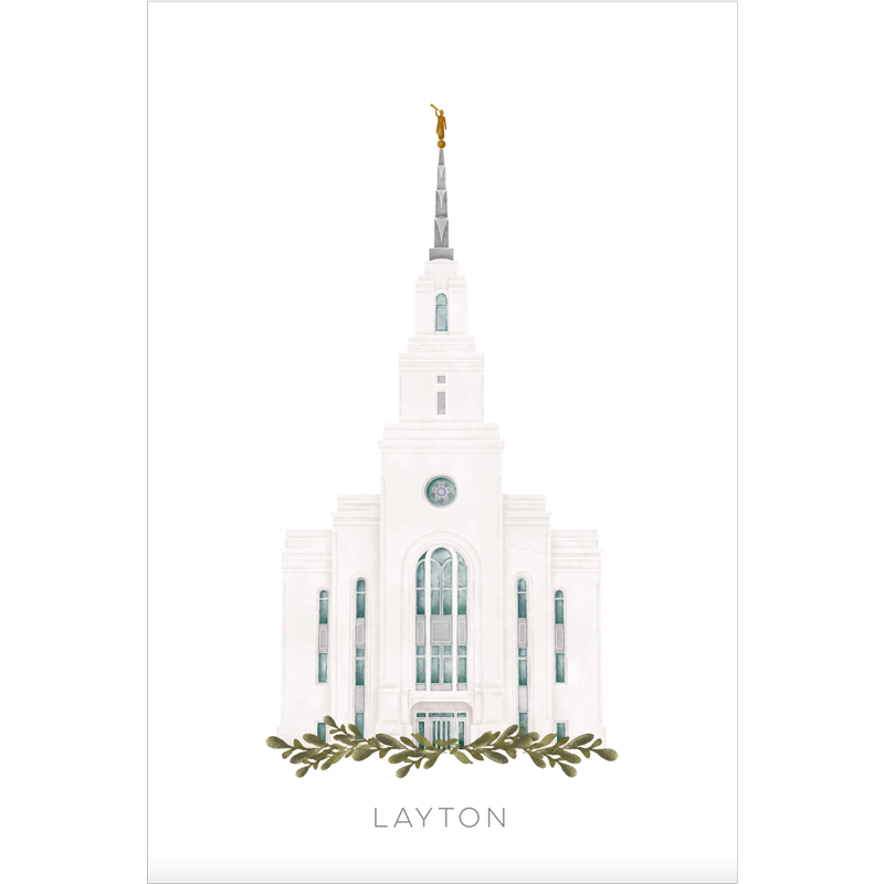 Layton Utah Temple (28x34 Framed Paper Print), , large image number 2