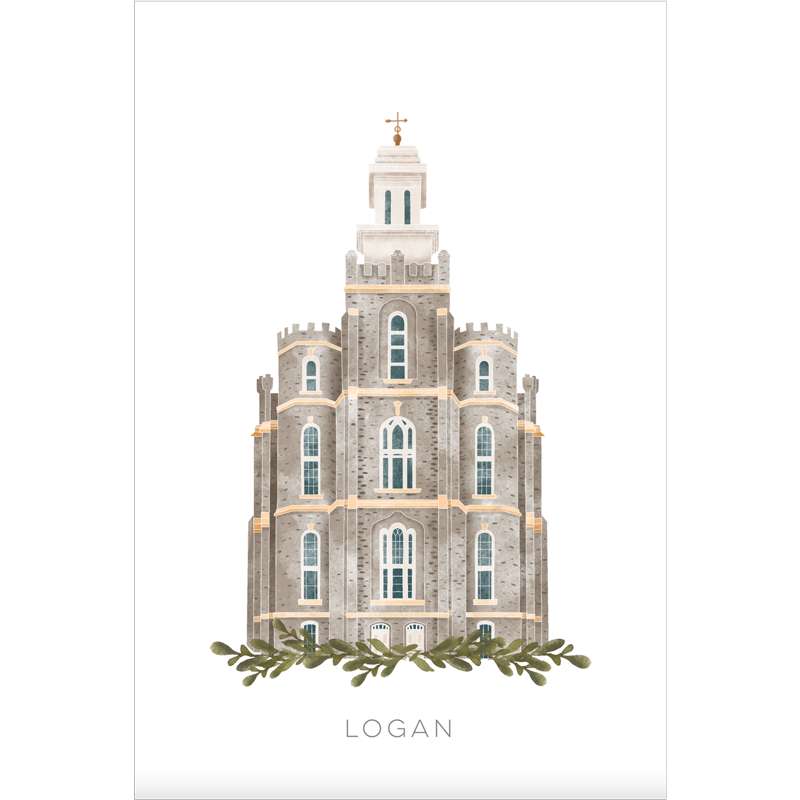 Logan Utah Temple (28x34 Framed Paper Print), , large image number 2