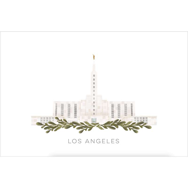 Los Angeles California Temple (28x34 Framed Paper Print), , large image number 2