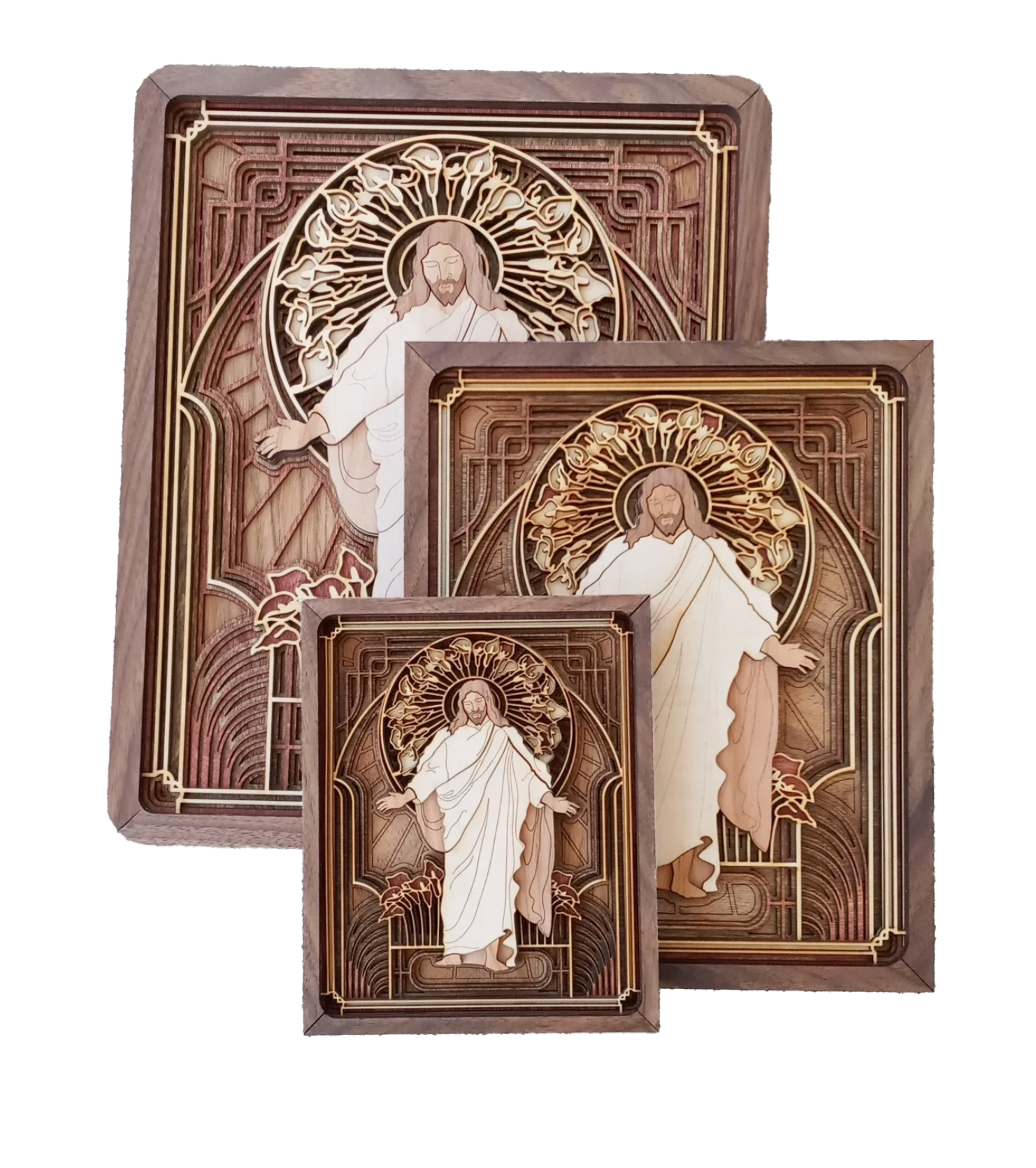 Christ Consider the Lilies (6x7 Layered Wood Plaque), , large image number 0