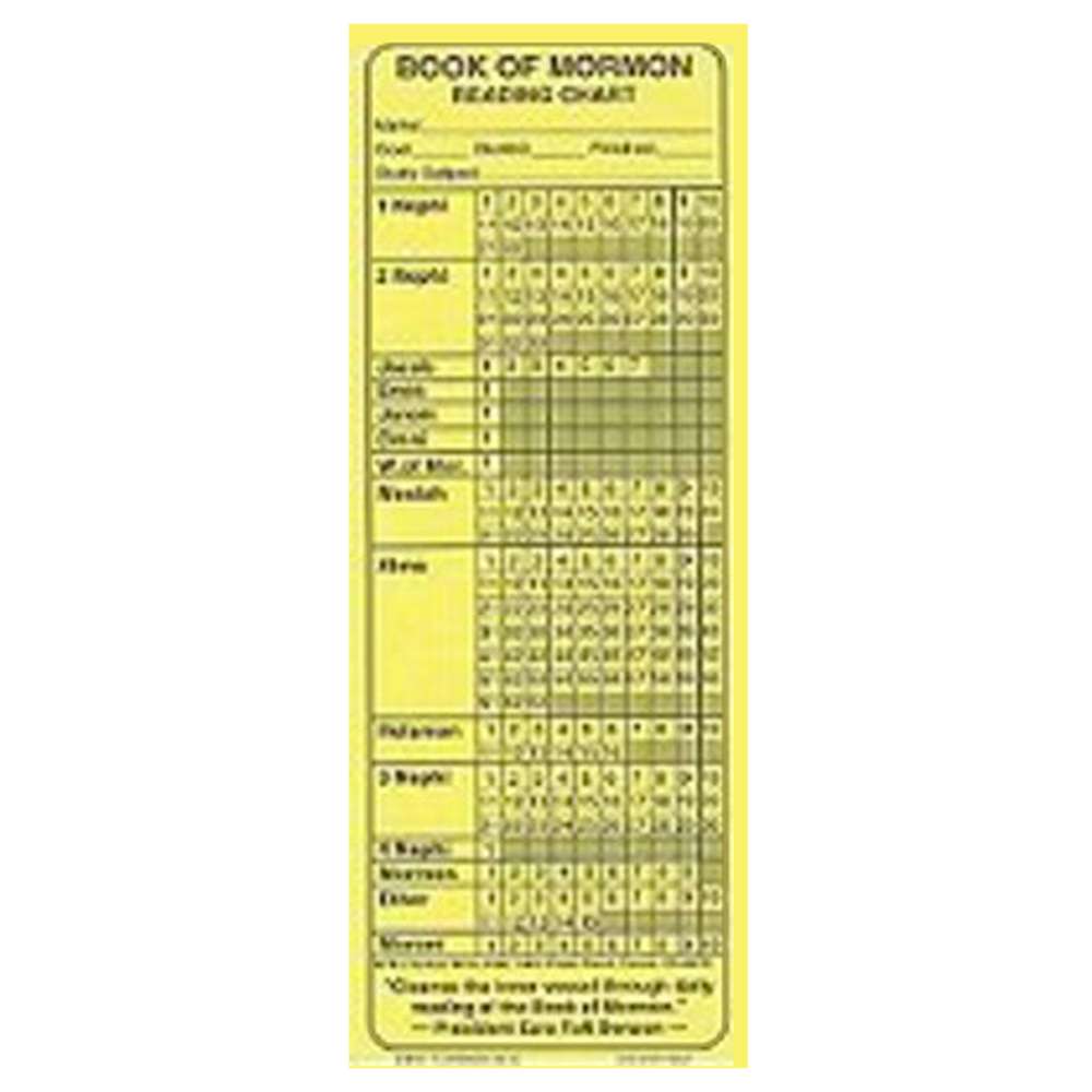 Book of Mormon Reading Chart Bookmark