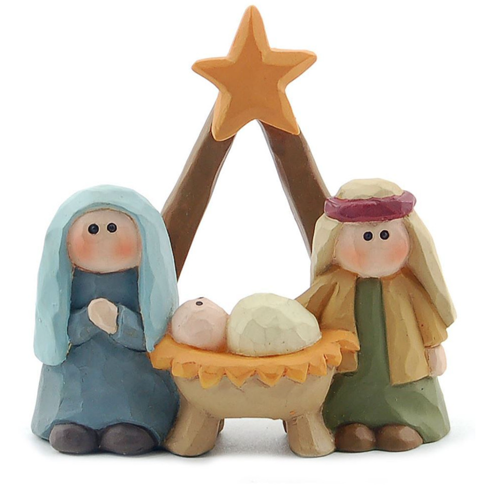 Holy Family Star Resin Nativity Figurine,  Holy Family Star Resin Nativity Figurine