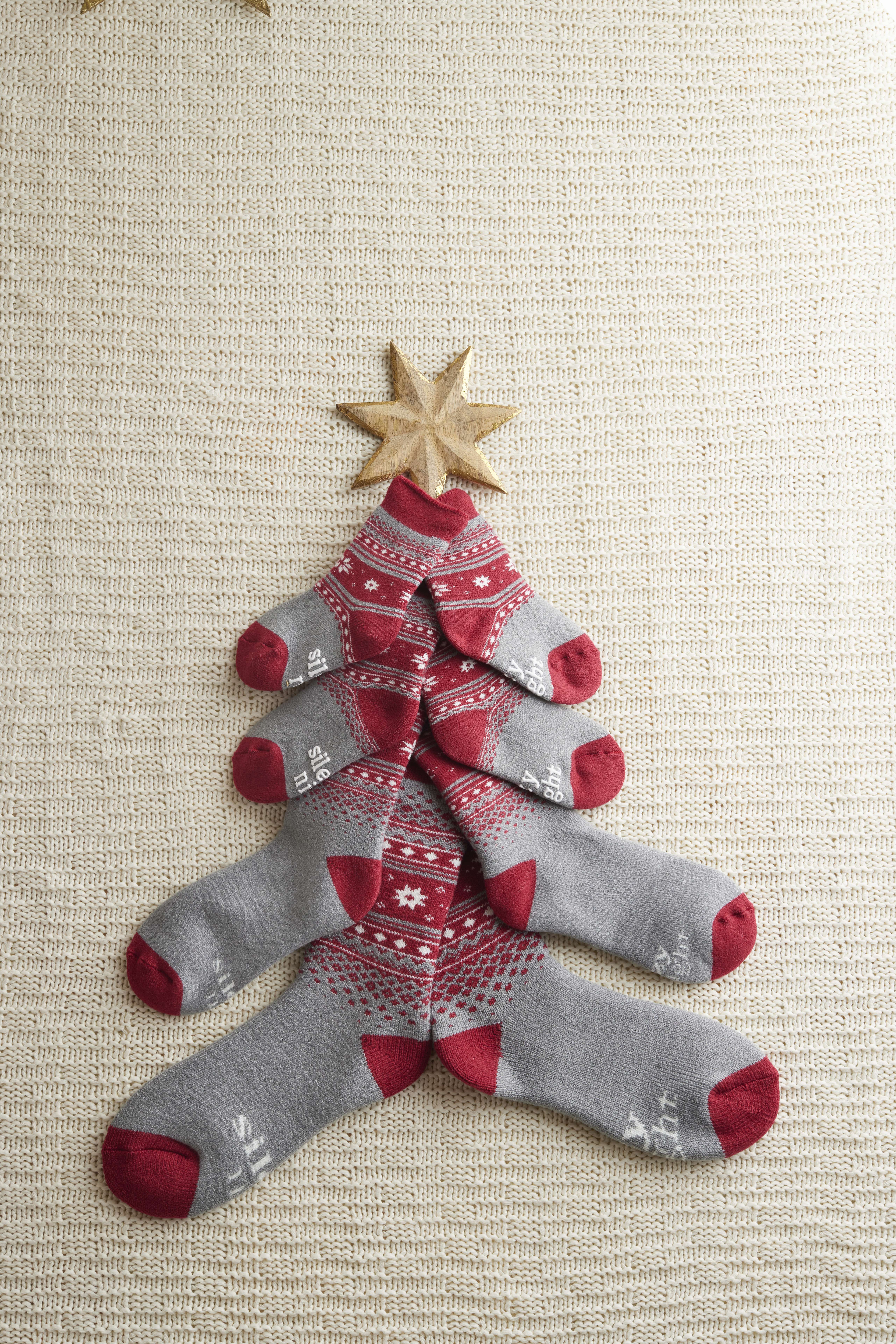 Silent Night, Cozy Night Christmas Socks, , large image number 3