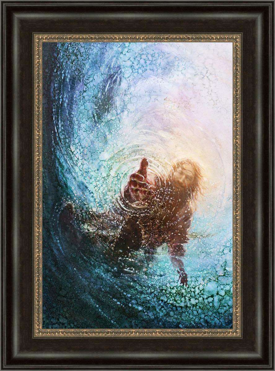 The Hand Of God Framed 23x31 Canvas Giclee	