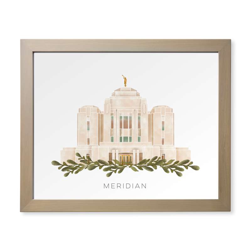 Meridian Idaho Temple (28x34 Framed Paper Print), , large image number 0