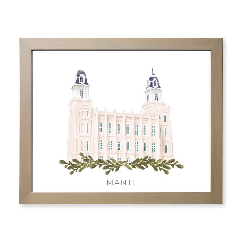 Manti Utah Temple (28x34 Framed Paper Print), , large image number 0