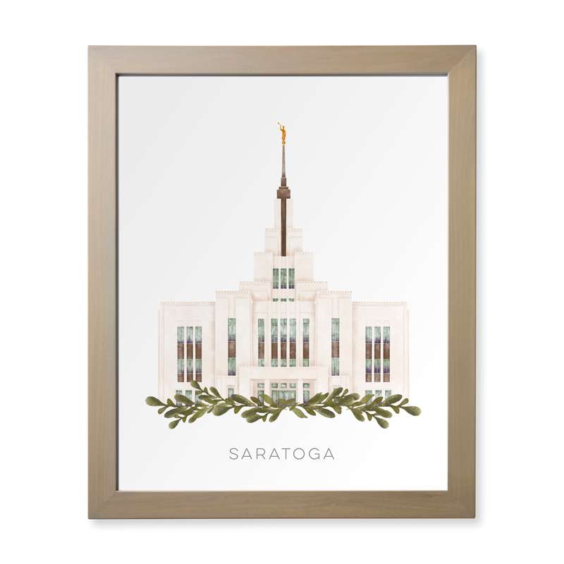 Saratoga Utah Temple (28x34 Framed Paper Print), , large image number 0