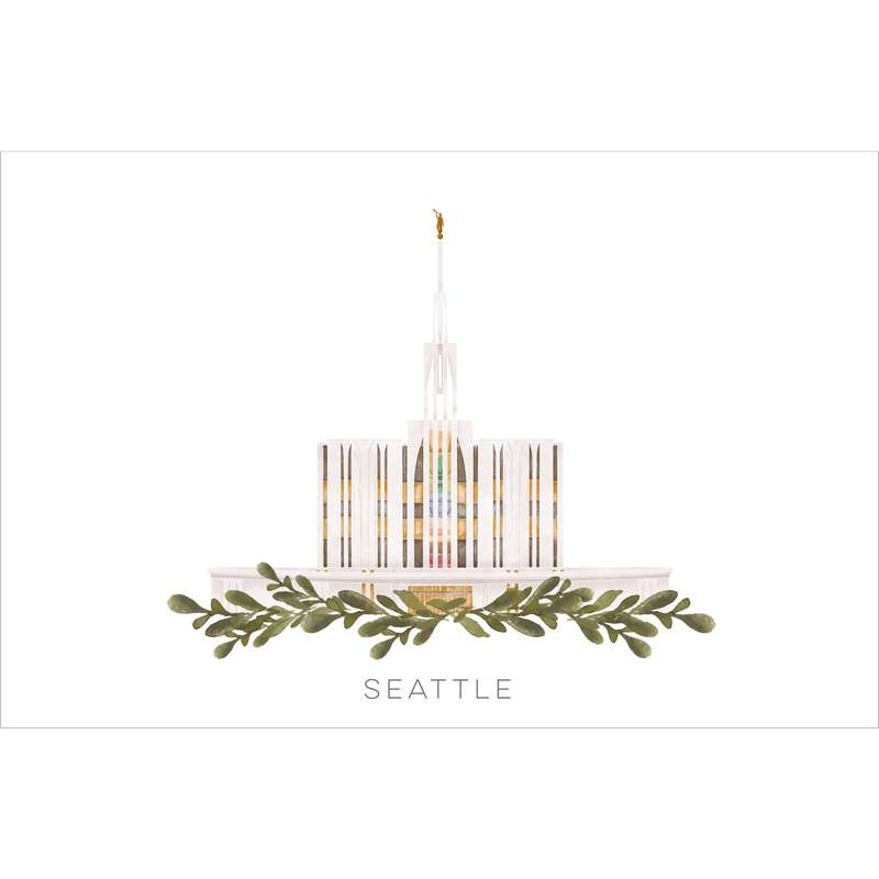 Seattle Washington Temple (28x34 Framed Paper Print), , large image number 0