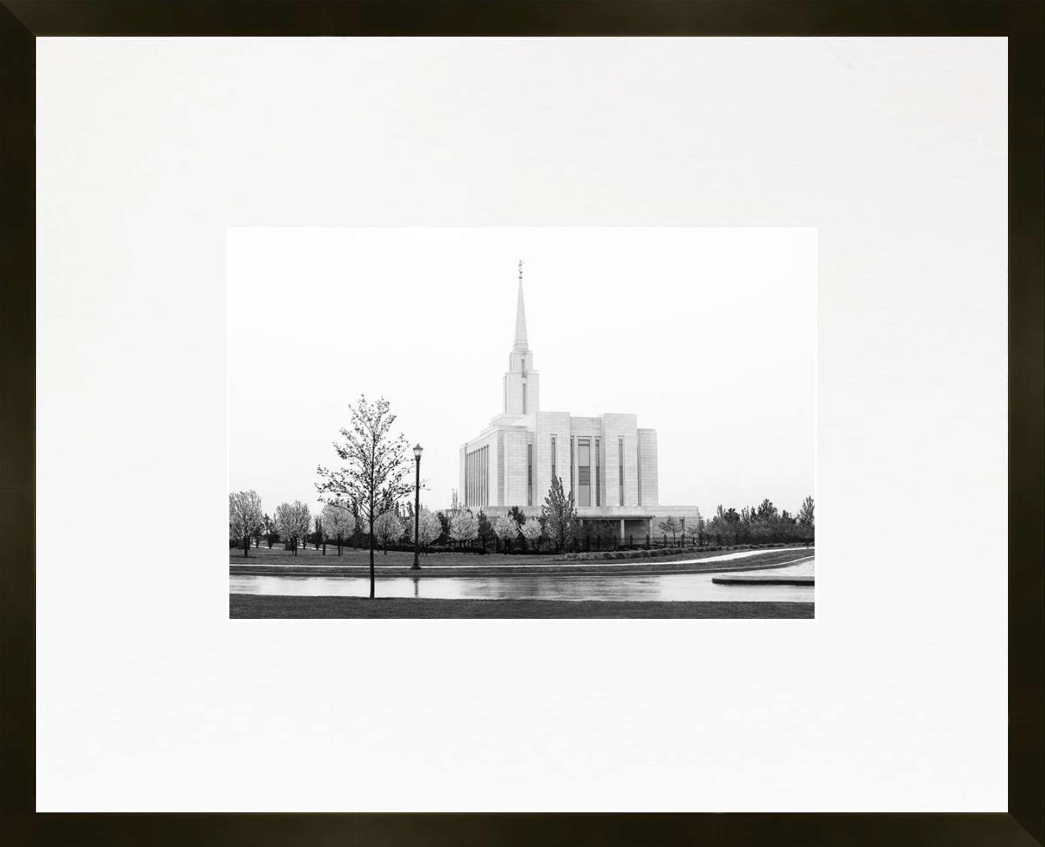 Oquirrh Mountain Utah Temple, Place of Peace (21x17 Framed Paper Print)