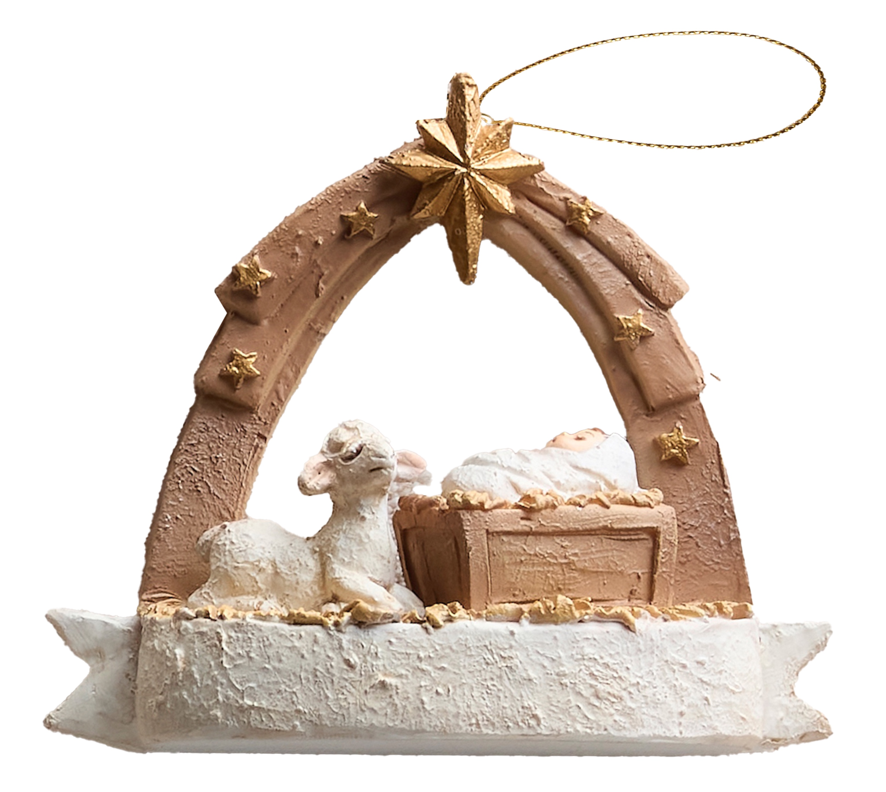 Starry Night Baby Jesus with Lamb Ornament, , large image number 2