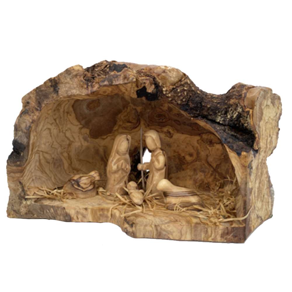 Carved Grotto Olive Wood Nativity, , large image number 0
