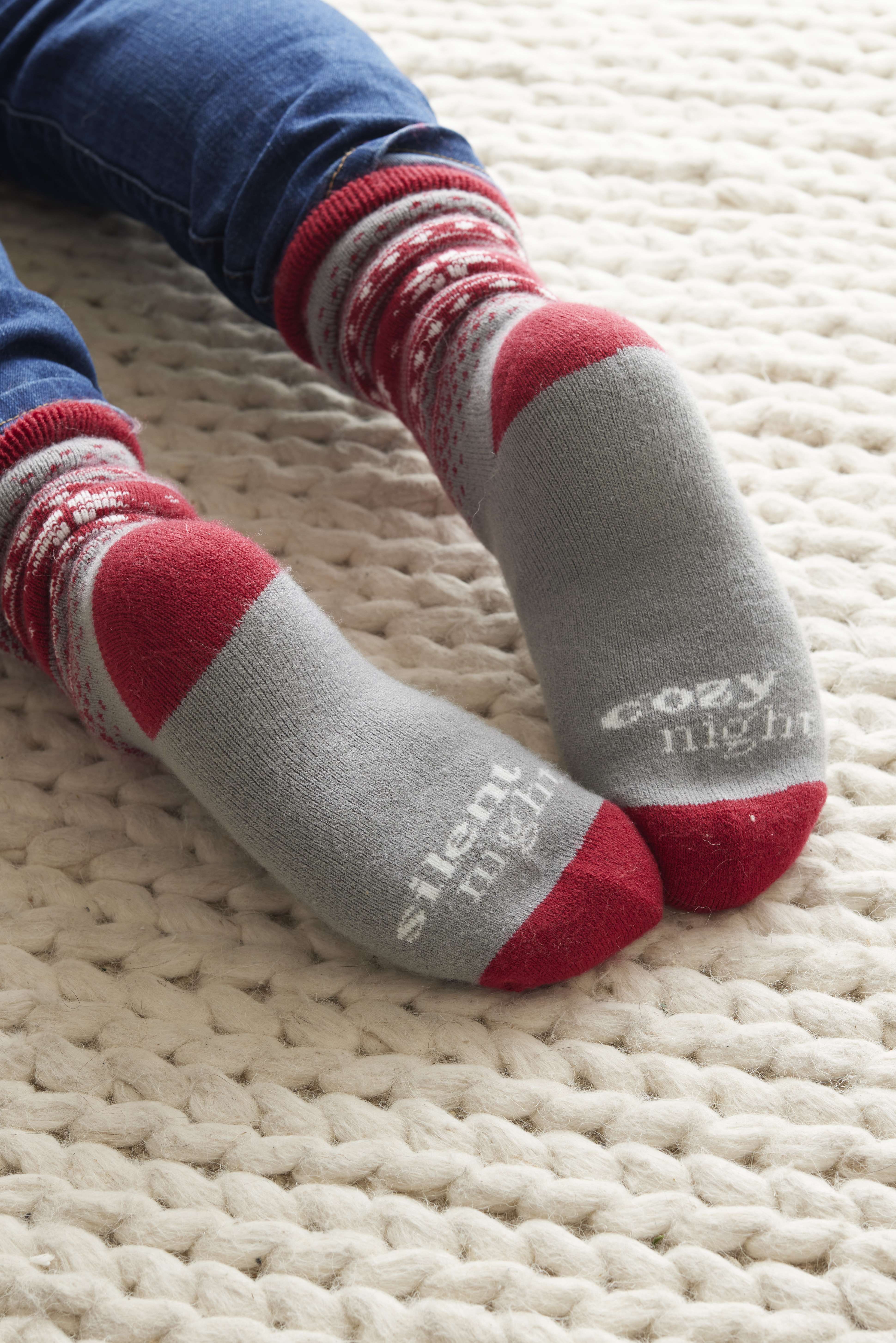 Silent Night, Cozy Night Christmas Socks, , large image number 2