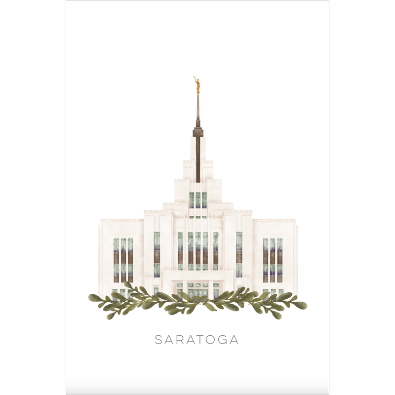 Saratoga Utah Temple (28x34 Framed Paper Print), , large image number 2