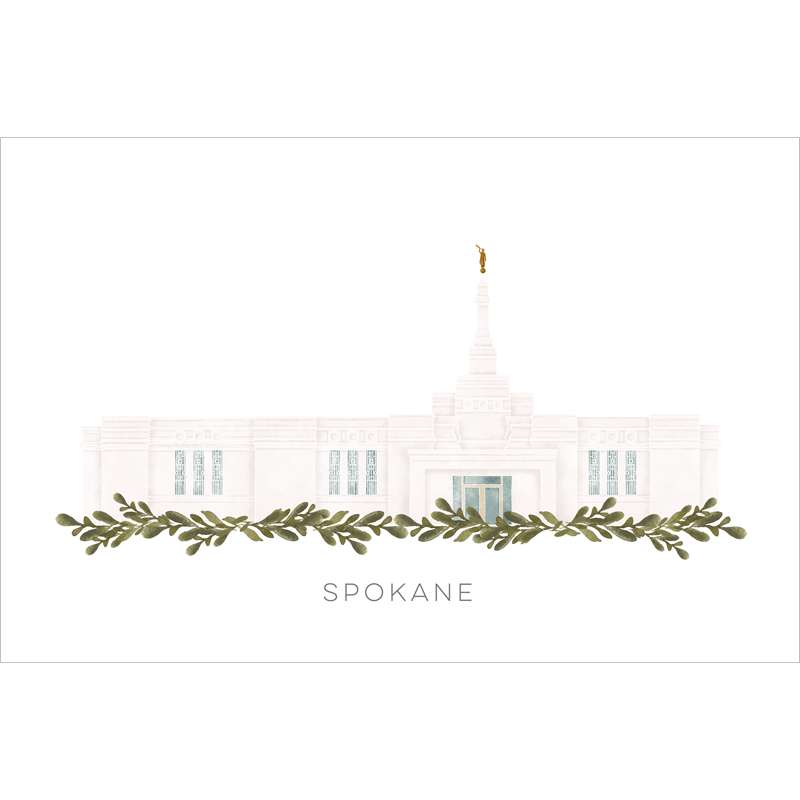 Spokane Washington Temple (28x34 Framed Paper Print)