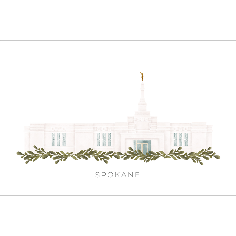 Spokane Washington Temple (28x34 Framed Paper Print)