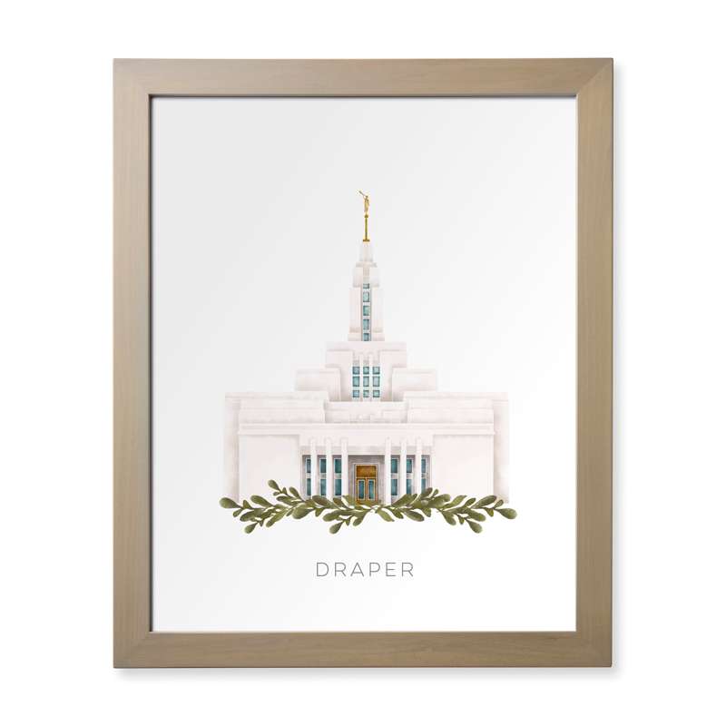 Draper Utah Temple (28x34 Framed Paper Print), , large image number 0