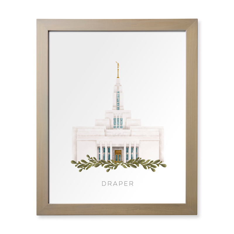 Draper Utah Temple (28x34 Framed Paper Print)