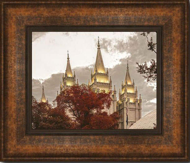 Salt Lake Temple (18x21 Framed Giclee Canvas)