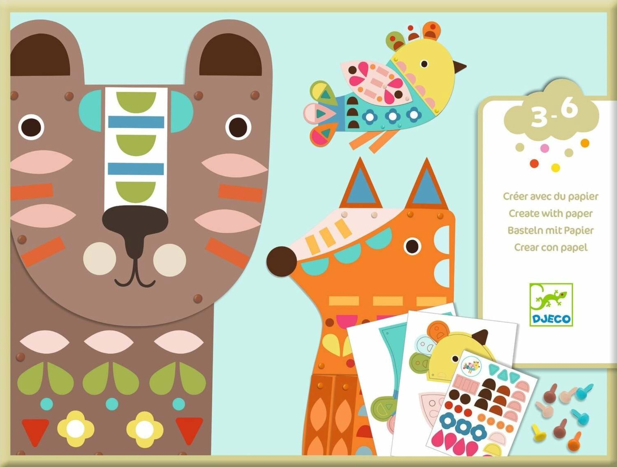 3 Giant Animals Sticker Kit