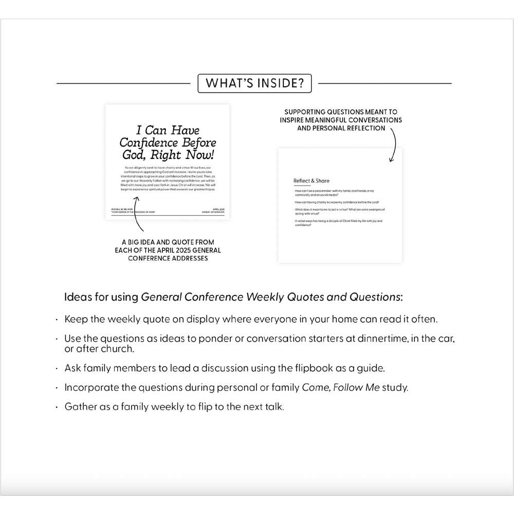 General Conference Weekly Quotes and Questions April 2025, , large