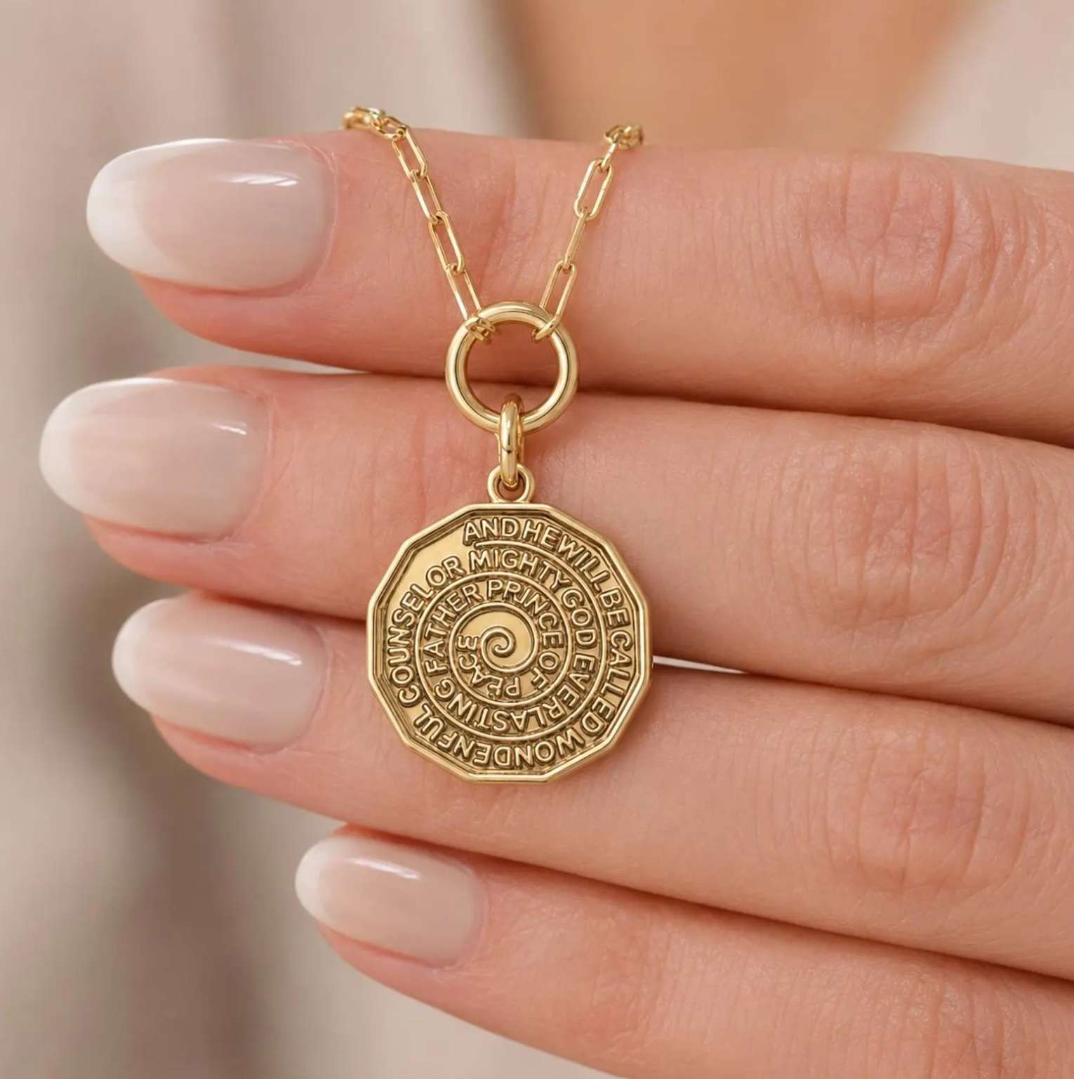 Names of Christ Medallion Necklace, , large image number 3
