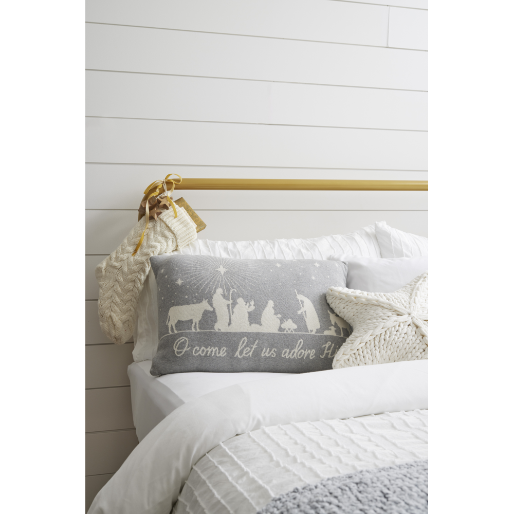 O Come, Let Us Adore Him Pillow, , large