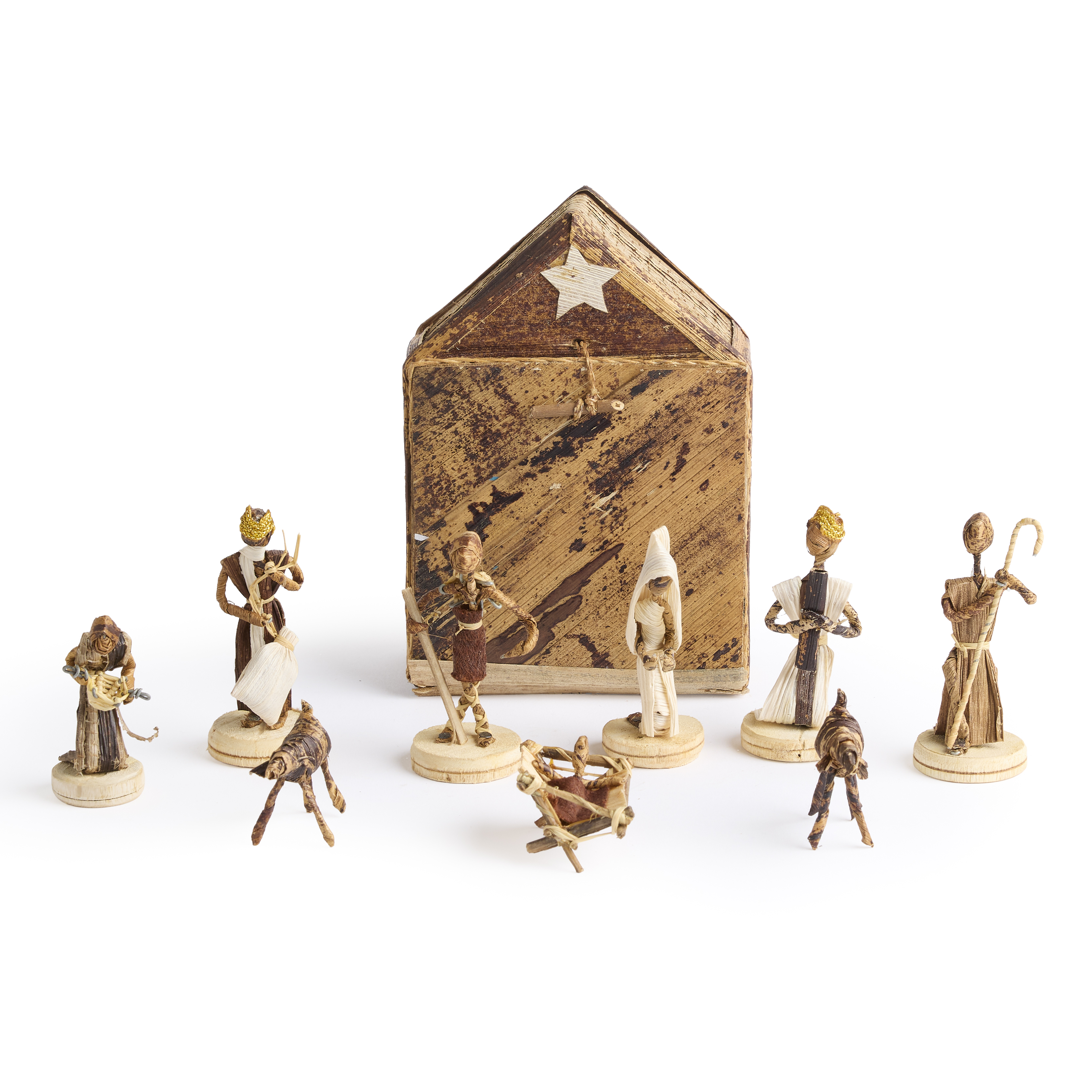 Kenya Star Hut Banana Fiber Nativity, , large image number 2