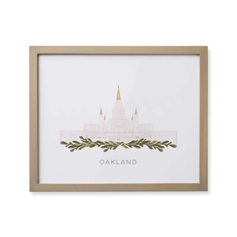 Oakland California Temple (18x22 Framed Paper Print)