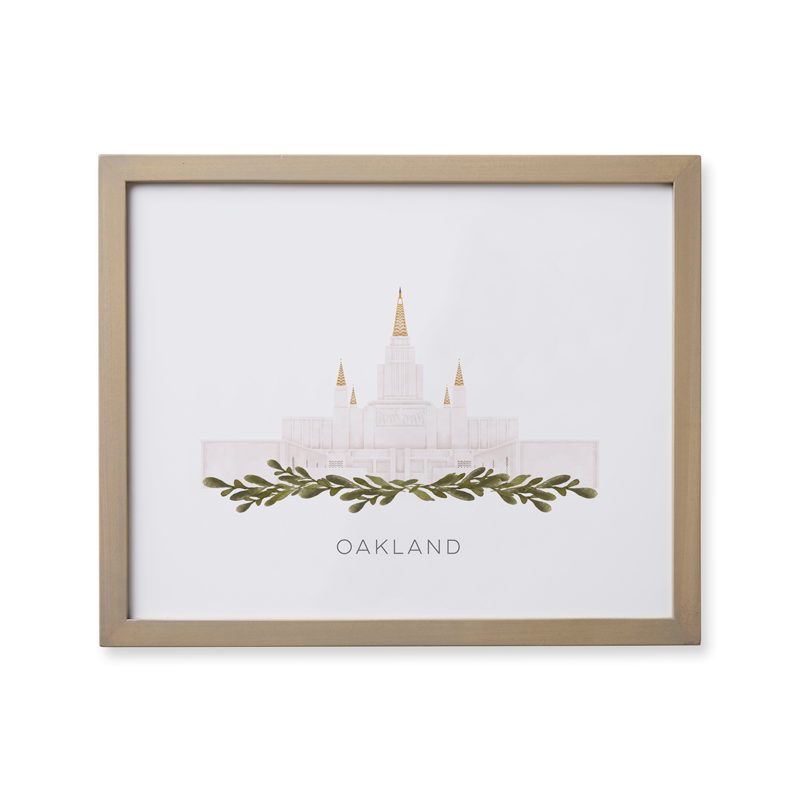 Oakland California Temple (18x22 Framed Paper Print)