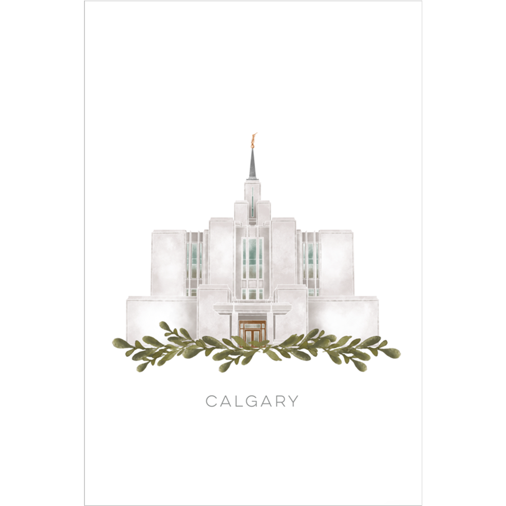 Calgary Canada Temple (18x22 Framed Paper Print), , large image number 0