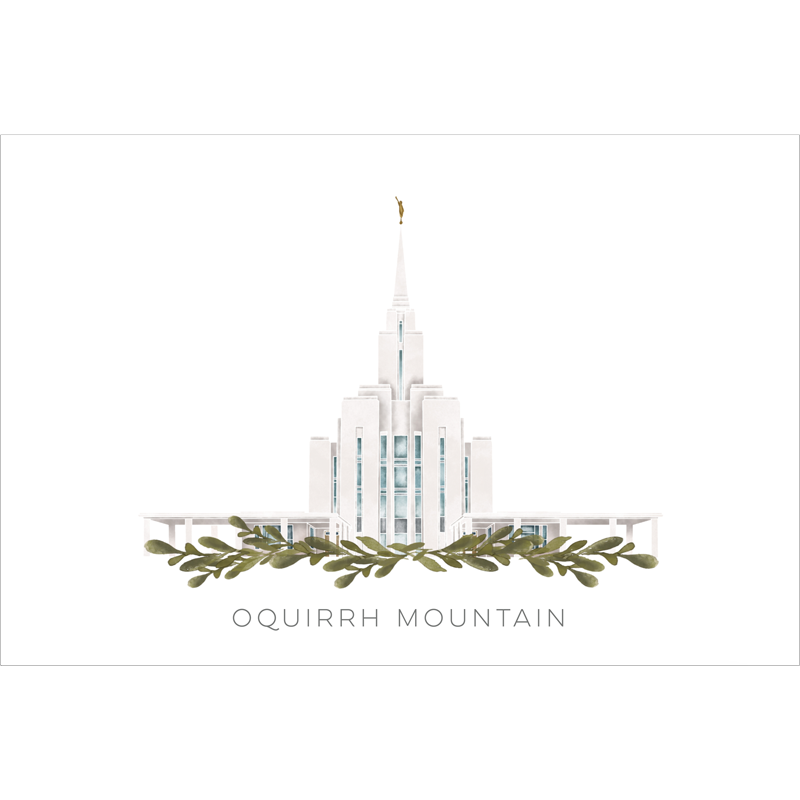 Oquirrh Mountain Utah Temple (18x22 Framed Paper Print)