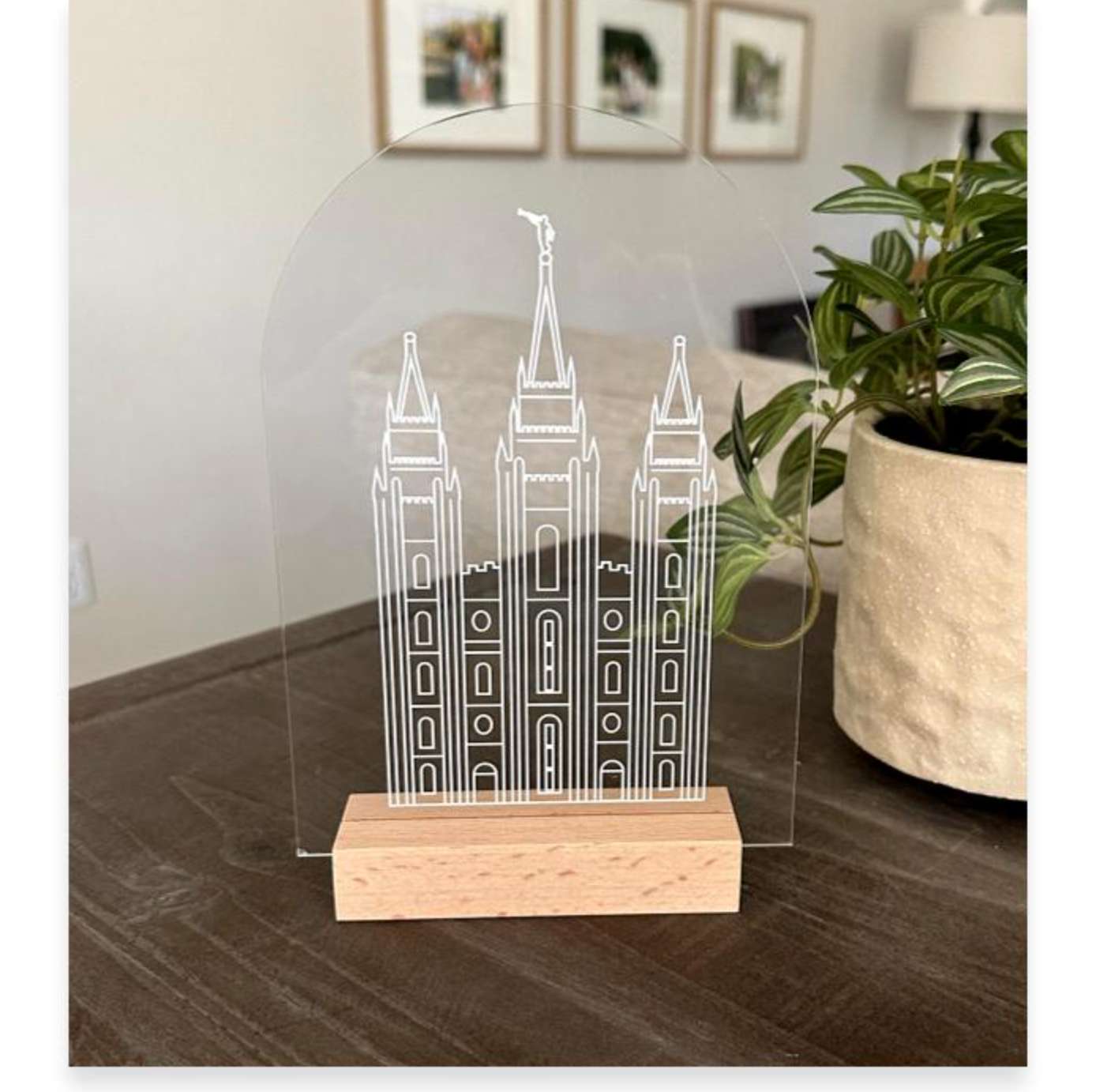Acrylic Salt Lake Temple Sign