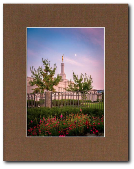 Spokane Temple Flowers (8x10 Matted Print)