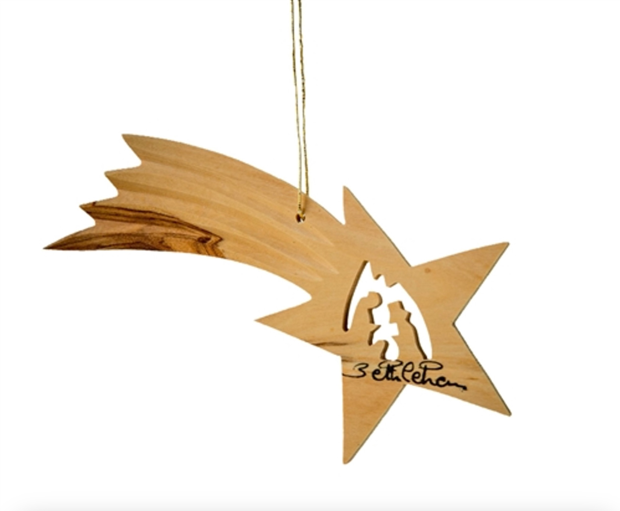 Shooting Star with Nativity Ornament