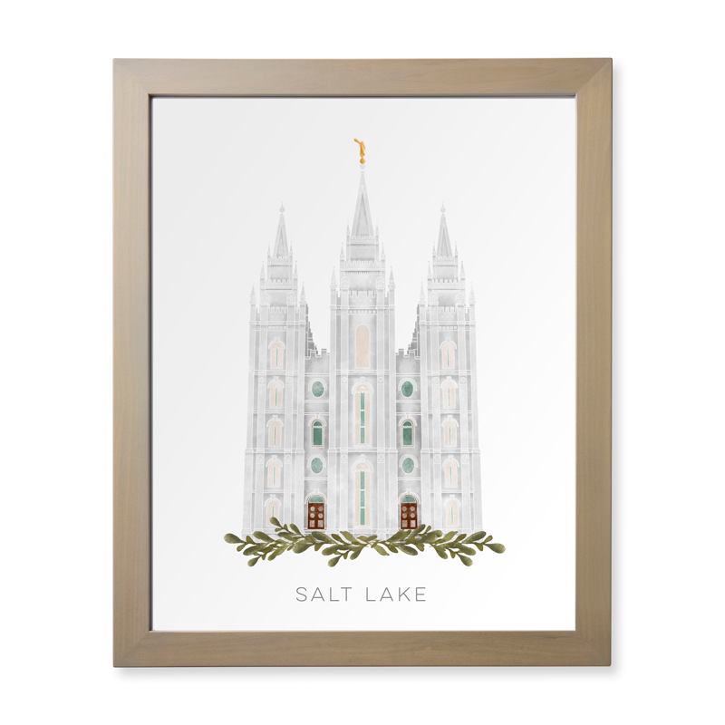 Salt Lake City Utah Temple (28x34 Framed Paper Print)