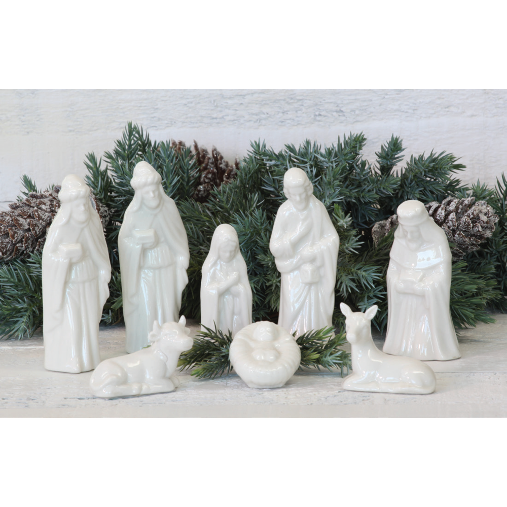 Mini Porcelain Nativity Set, , large