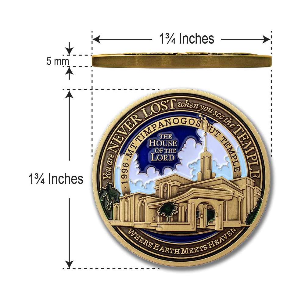 Mt. Timpanogos Utah Temple Medallion Coin, , large