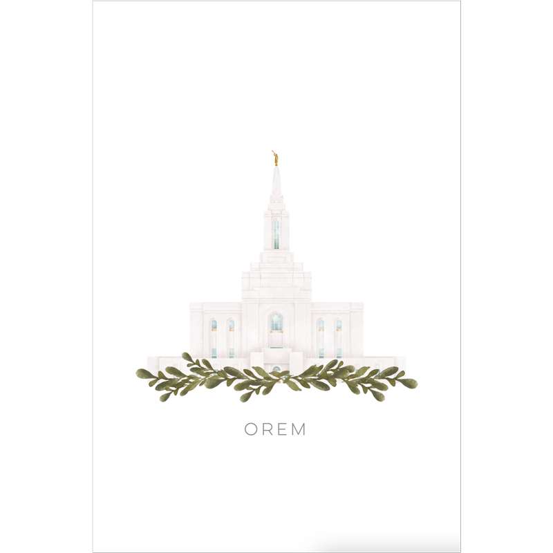 Orem Utah Temple (18x22 Framed Paper Print), , large image number 2