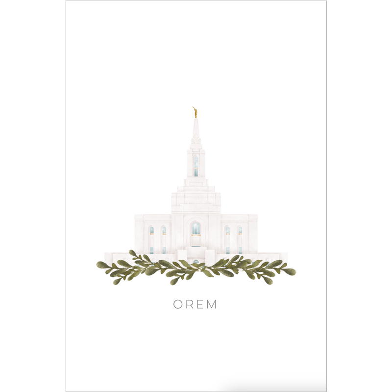 Orem Utah Temple (18x22 Framed Paper Print), , large image number 2