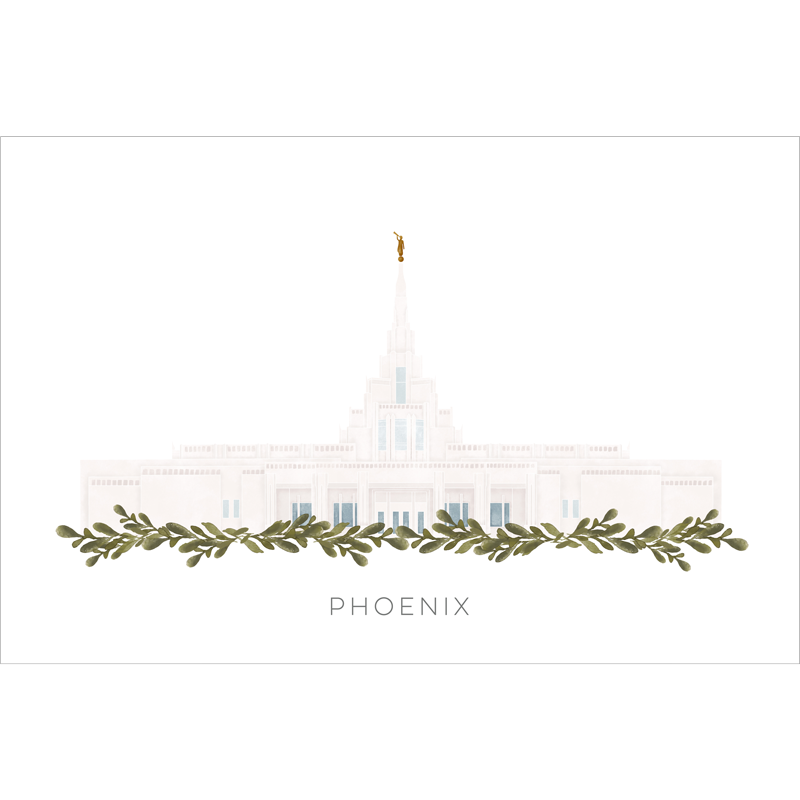 Phoenix Arizona Temple (18x22 Framed Paper Print)